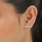 Süßwasserperlen und simulierte Diamant-Ohrringe image number 1