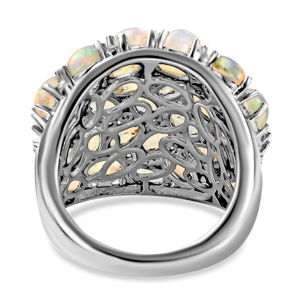 Nat&uuml;rlicher, &auml;thiopischer Welo Opal und wei&szlig;er Zirkon-Ring - 5,62 ct. image number 6