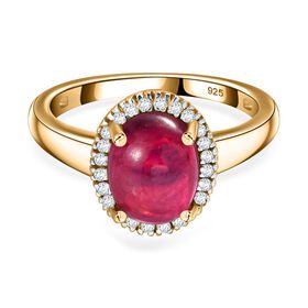 AA Afrikanischer Rubin und weißer Diamant Ring, ca. 3,10 ct. AA Afrikanischer Rubin und weißer Diamant Ring, ca. 3,10 ct.