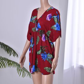 Kurz&auml;rmeliges, tailliertes Top, Rot