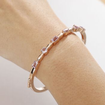 Rose De France Amethyst Armreif, 19 cm - 2,92 ct.