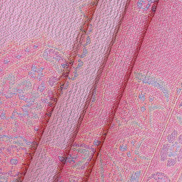 100% Viskose Paisley-Schal, Pink image number 4