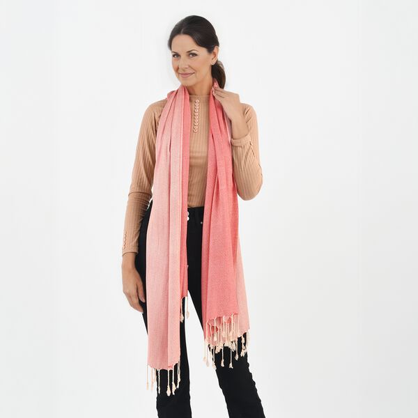 Doppelgewebter Schal, Korall image number 4