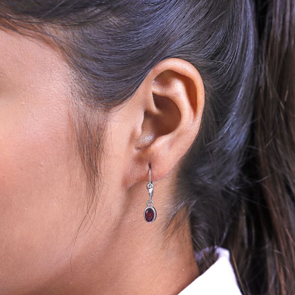 Rhodolith Granat-Ohrh&auml;nger - 0,94 ct. image number 3