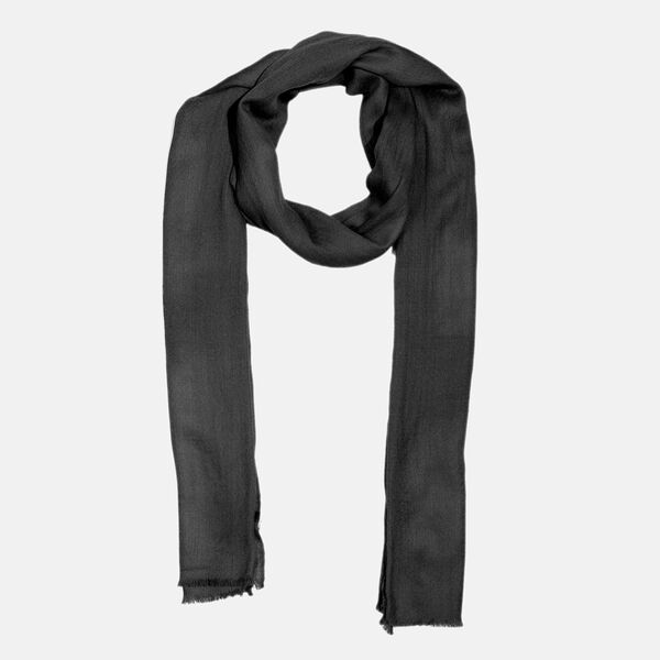 LA MAREY - 100% Kaschmirwolle superweicher Schal, Größe : 190x70 cm, schwarz image number 3