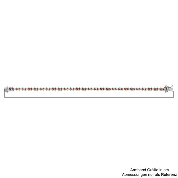 D'Joy AA Andalusit, Wei&szlig;er Zirkon Armband ca. 20 cm 925 Silber rhodiniert ca. 7,51 ct. image number 4