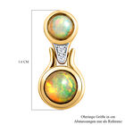 Natürliche, äthiopische Opal-Ohrringe, 925 Silber vergoldet ca. 1,00 ct image number 4