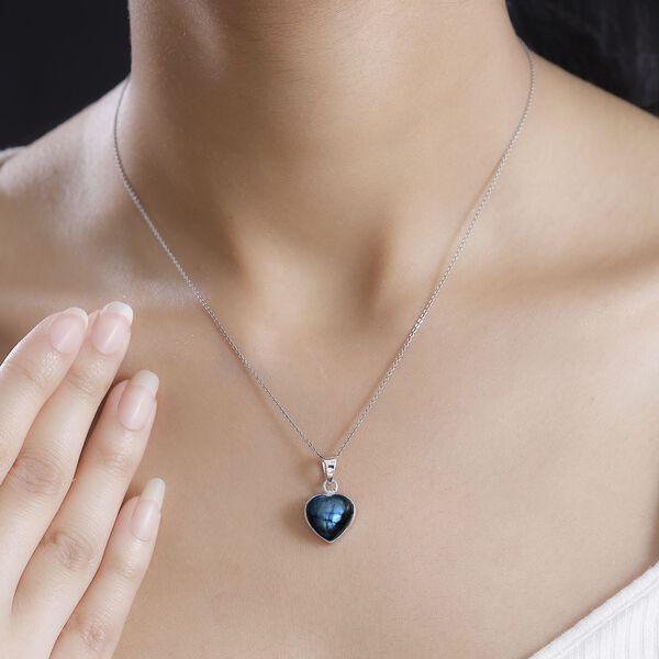 AAA Labradorit Anh&auml;nger 925 Silber rhodiniert ca. 7.07 ct image number 3