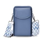 Crossbody-Tasche mit RFID-Schutz, 2 Hauptfächer mit Reißverschluss, 6 Kartenfächer, abnehmbarer Schultergurt, 11x6x17,5 cm, Blau