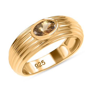 AA Nat&uuml;rlicher goldener Tansanit Ring - 0,45 ct.