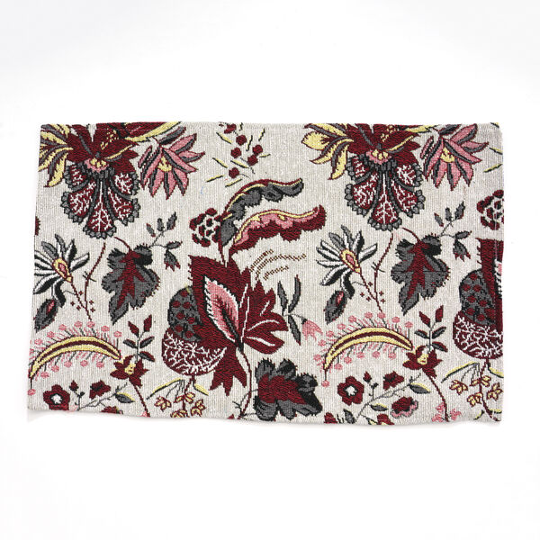 5er Set: Jacquard gewebter Tischl&auml;ufer und 4 Tischsets, Blumen image number 5