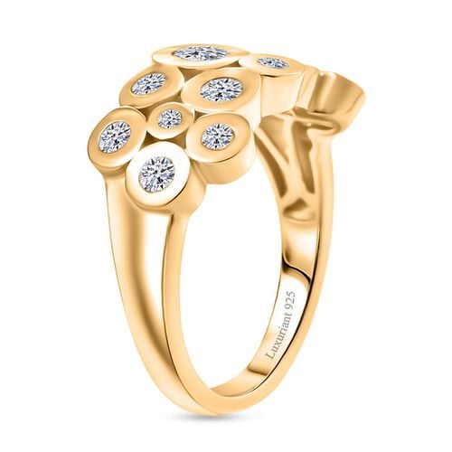 LUXURIANT DIAMOND - Lab Grown Diamant SI Ring 925 Silber 750 Gelbgold Vermeil (Größe 18.00) ca. 1.00 ct image number 4