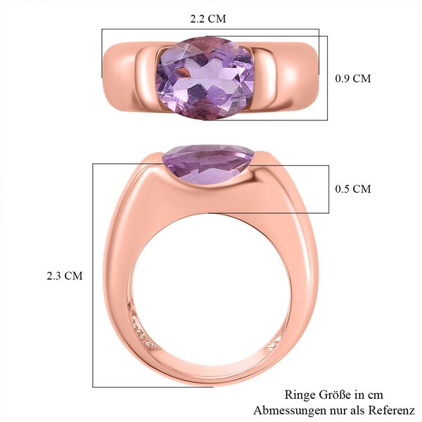 Rose De France Amethyst Ring, Messing, (Gr&ouml;&szlig;e 19.00) ca. 2.40 ct image number 7