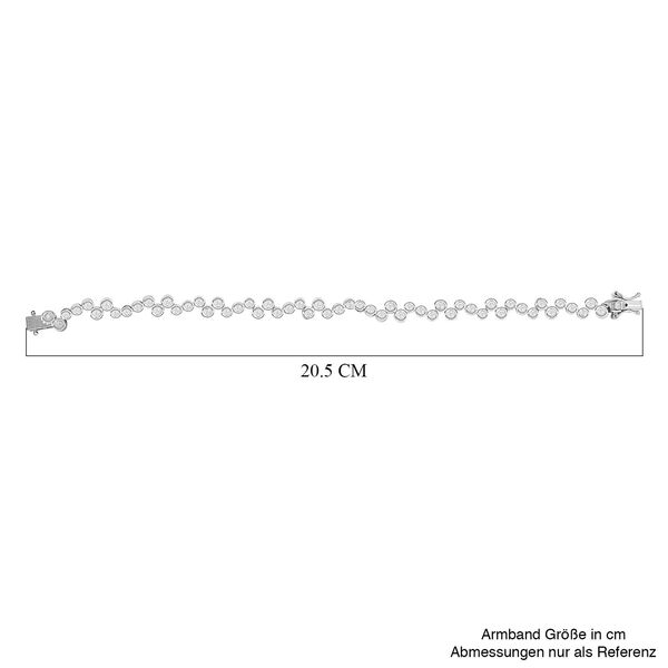 Moissanit Armband ca. 19 cm 925 Silber rhodiniert ca. 1,19 ct. image number 5