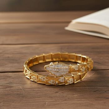 Wei&szlig;er Zirkonia Armreif ca. 19 cm Nickelfreies Messing