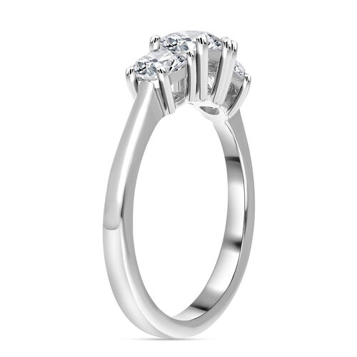 Signature Kollektion- IGI zertifizierter SI Labor Diamant Trilogie Ring- 1,50 ct. image number 4