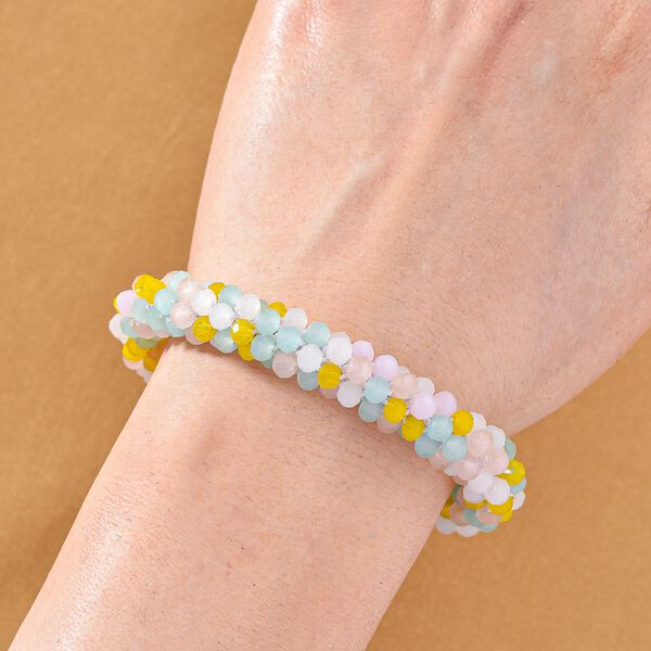 Mehrfarbiges gelbe Kristall flexibles Armband image number 3