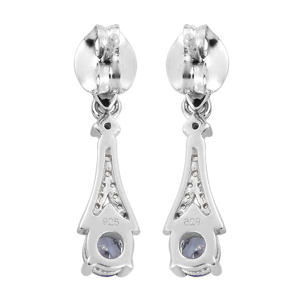 Tansanit und weiße Zirkon-Ohrhänger - 0,63 ct. image number 5