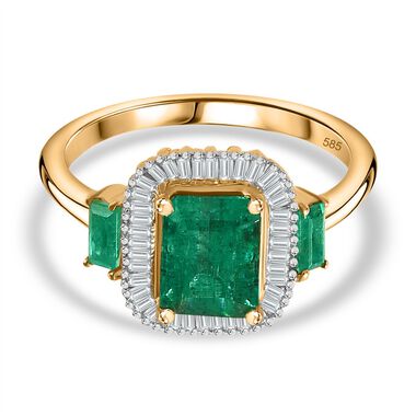 AAA Kagem Sambischer Smaragd und Diamant Ring, ca. 2,18 ct