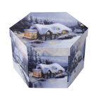 14er-Set Weihnachtskugeln in Geschenkbox, Weihnachtsmotiv, Durchmesser 7,5 cm, Rot und Mehrfarbig