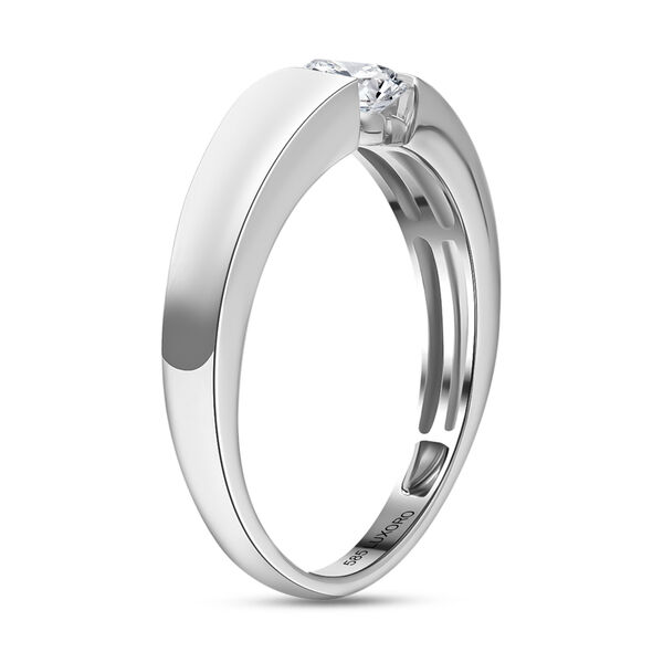 LUXORO IGI zertifizierter SI Labor Diamant Ring in 585 Wei&szlig;gold - 0,50 ct. image number 4