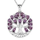 Lila Zirkonia Halskette ca. 50 cm Messing