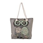 Jacquard gewebte Jute-Tasche mit Eule Design, 42x34 cm, Eule image number 0