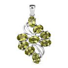 Natürlicher Peridot Anhänger, 925 Silber rhodiniert, ca. 4.48 ct