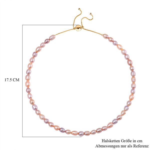 Mehrfarbige S&uuml;&szlig;wasserperlen-Halskette, 45 cm image number 5