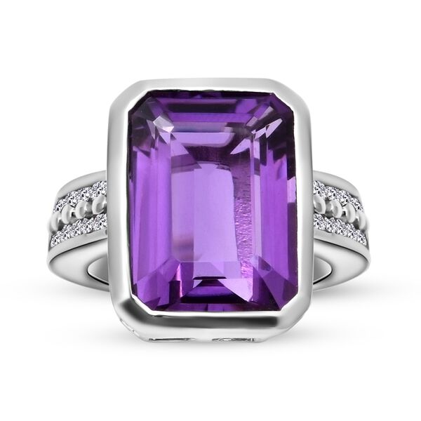 Lusaka Amethyst und Zirkon-Ring - 7,73 ct.