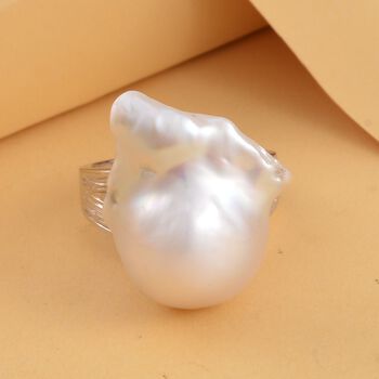 Wei&szlig;er Barockperle-Ring