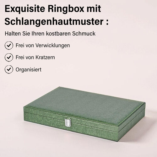 XL Premium Schmuckbox, 40x28x6 cm, grün image number 1