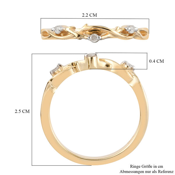 Wei&szlig;er Diamant P Ringe 925 Silber ca. 0,05 ct. image number 7