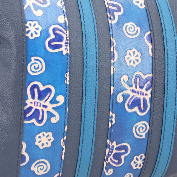 VIVID BY SUKRITI Crossbody-Tasche aus echtem Leder, Blau image number 8