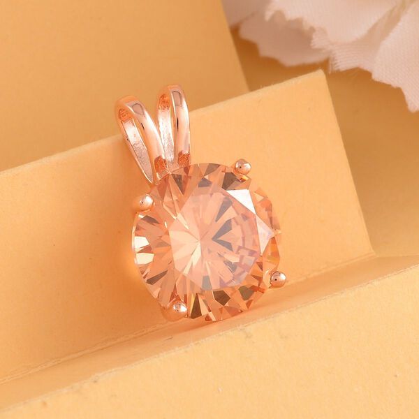 Champagner Zirkonia-Anh&auml;nger- 5 Ct. image number 3