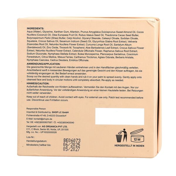 SQIN Botanicals - Kumkumadi Cold Cream, 100ml image number 7