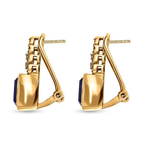 Ceylonfarbene Quarz und Zirkon-Ohrringe - 5,14 ct. image number 4