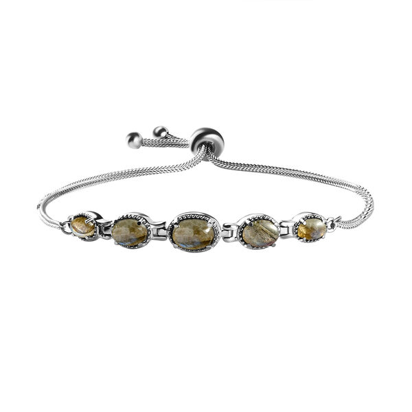 Labradorit Armband, ca. 26.75 cm, Ionenbeschichteter Stahl ca. 5,17 ct