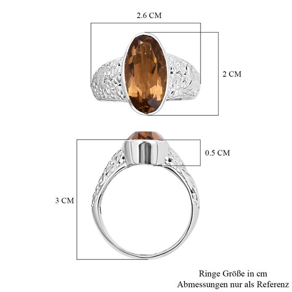 Royal Bali - Citrin Ring, 925 Silber, (Gr&ouml;&szlig;e 17.00), ca. 7.67 ct image number 5