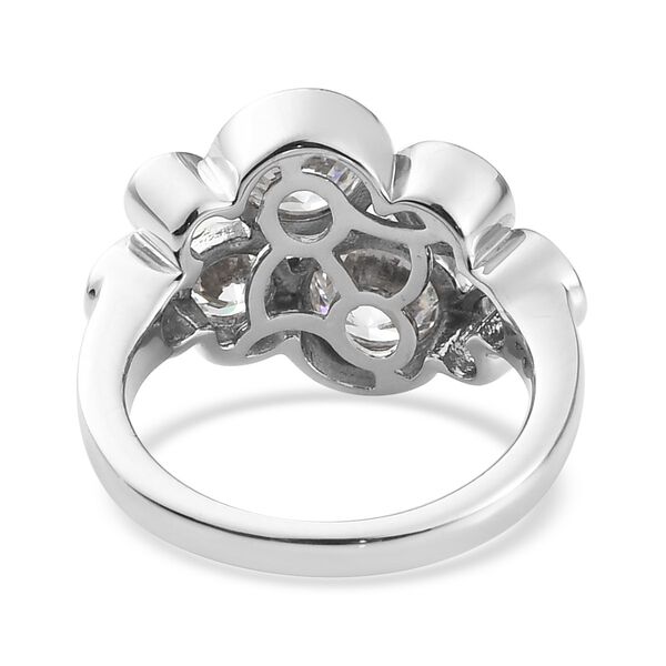 LUSTRO STELLA Hergestellt mit ZIRKONIA Ring 925 Silber Platin-&Uuml;berzug (Gr&ouml;&szlig;e 17.00) ca. 2,19 ct image number 6