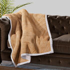 Decke aus Sherpa und Flanell, Größe 150x200 cm, Beige