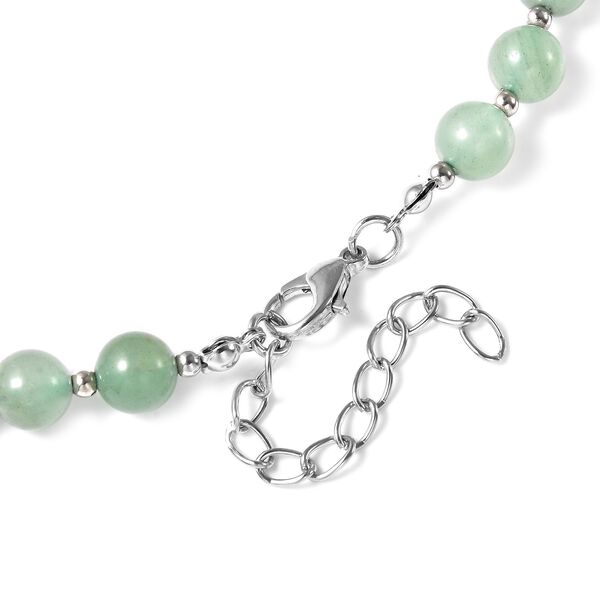 Gr&uuml;ne Aventurin-Halskette, ca. 45 cm, ca. 180,50 ct image number 5