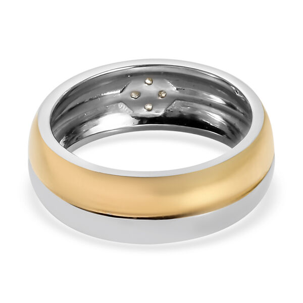 Diamant Ring 925 Silber Bicolor  ca. 0,05 ct image number 6