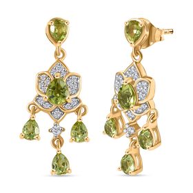 D’Joy Peridot und Zirkon Ohrringe - 2,49 ct.
