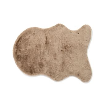 LIVMORE 2200gsm Kunstfell-Teppich mit Schaumstoffbasis, Fischform, 60x90cm, Cremebeige