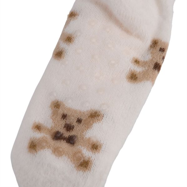 Kuschelige Sherpa-Socken mit Teddy-Bär-Motiv, Teddy Weiß image number 4