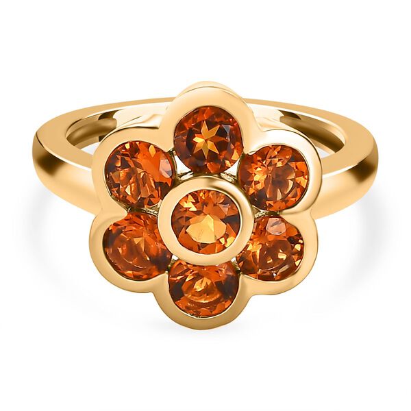 AA Madeira Citrin floraler Ring - 1,60 ct.