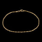 Italienisches Diamantschliff-Armband, ca. 19 cm, 925 Silber Gelbgold-Überzug