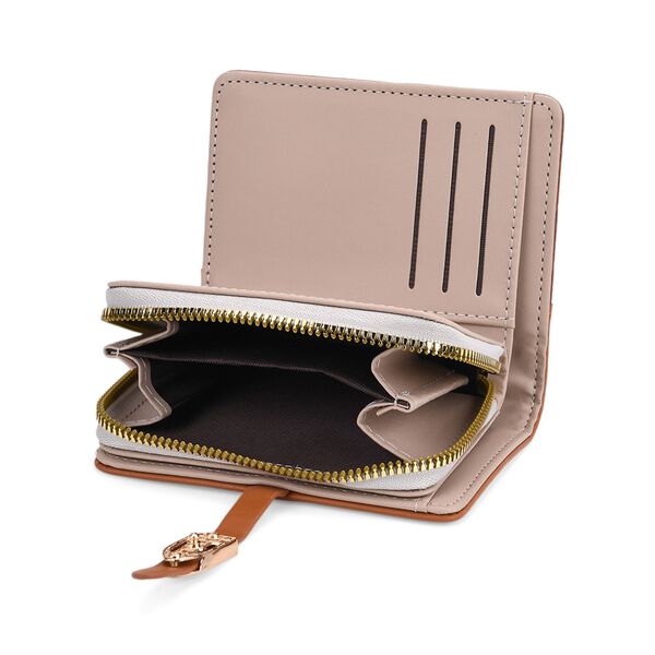 2-teiliges Geldb&ouml;rsen-Set im Krokopr&auml;gungs-Design, Lange Geldb&ouml;rse 20x10x3cm und Bifold-Geldb&ouml;rse 12x9x3,5cm, Braun image number 8