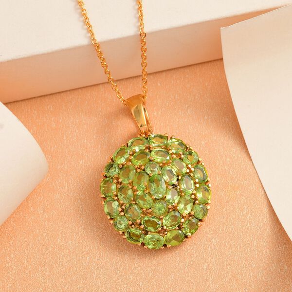 Nat&uuml;rlicher Peridot-Anh&auml;nger mit Kette, 50 cm - 10,82 ct. image number 3
